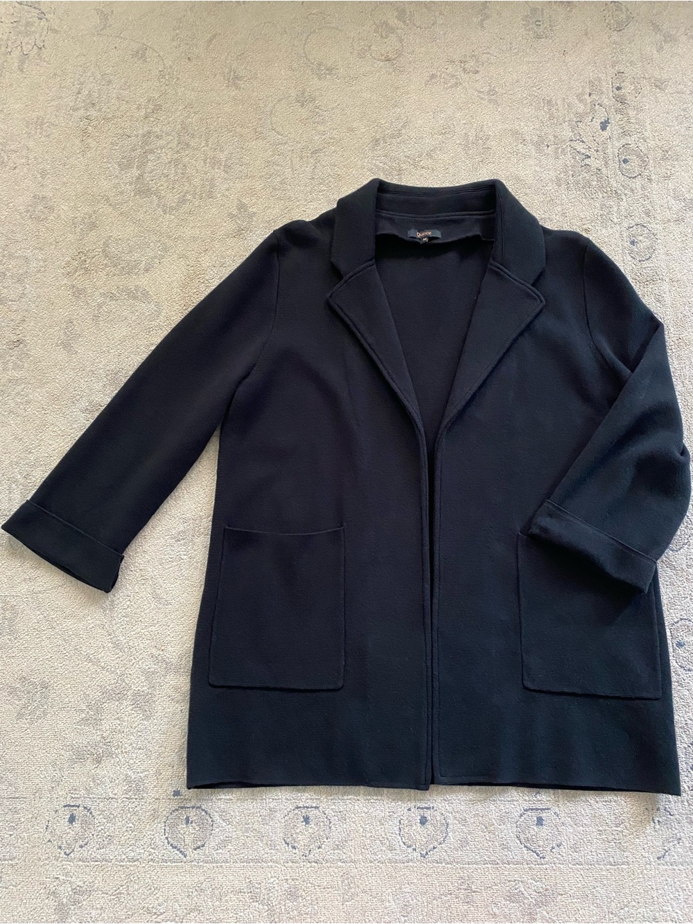 Quince Organic Cotton Open Blazer Medium Black - Picture 4 of 12